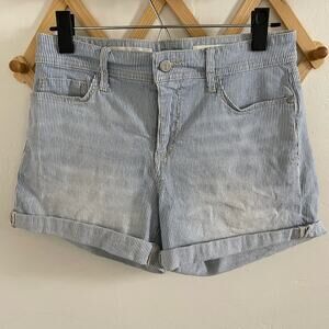 Anthropologie Shorts Women's 26 Pilcro Hyphen Blue Stripes High Rise Denim